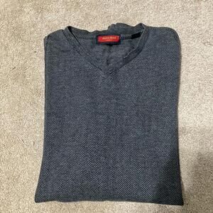 Austin Reed London Preppy Gray V-Neck Sweater Men's XL